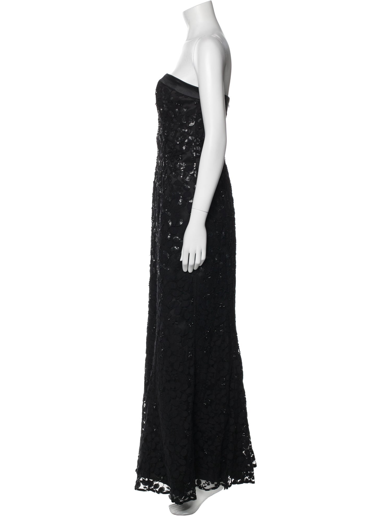 Badgley Mischka Strapless Long Dress