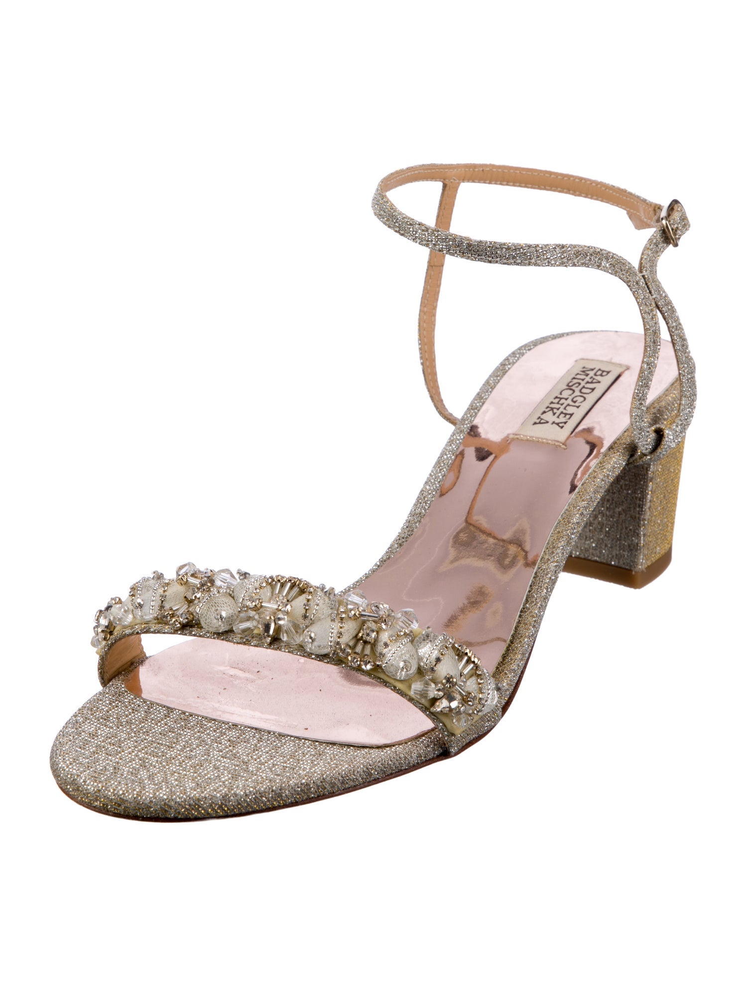 Badgley Mischka Glitter Accents Slingback Pumps