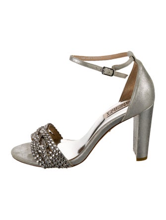 Badgley Mischka Leather Animal Print Sandals