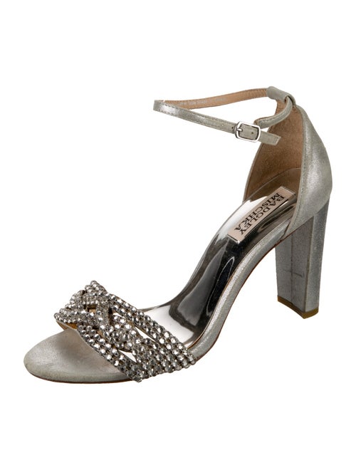 Badgley Mischka Leather Animal Print Sandals