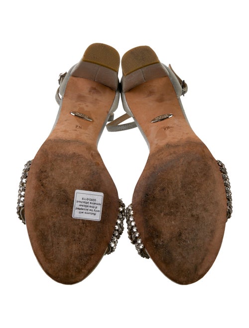 Badgley Mischka Leather Animal Print Sandals