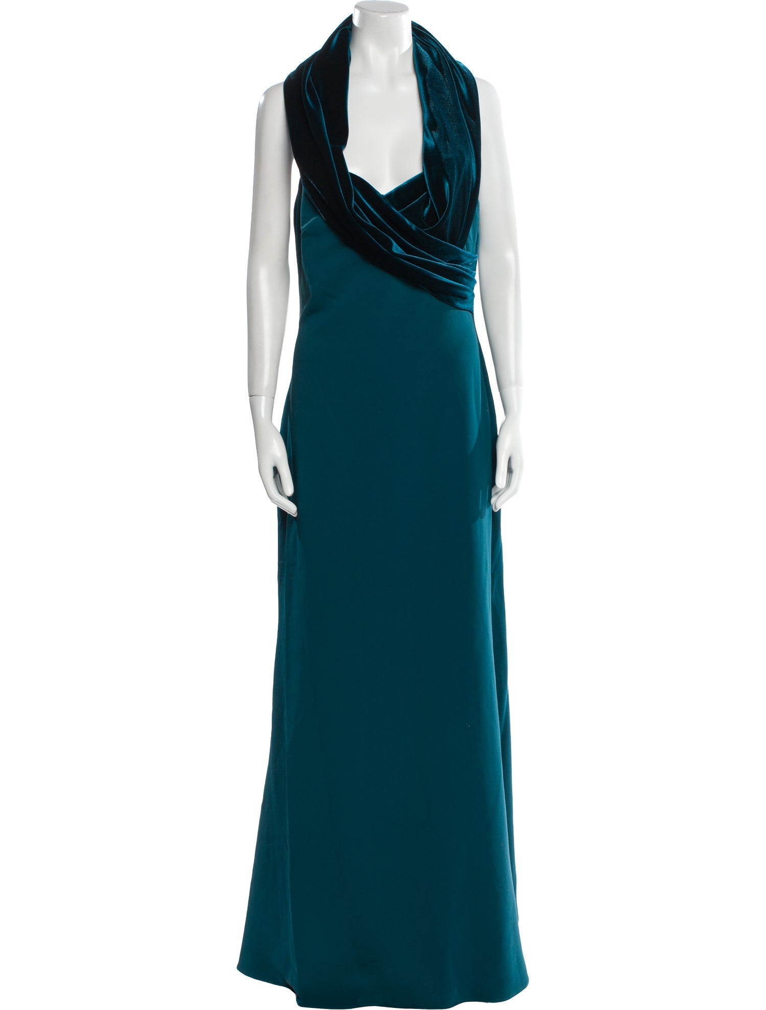 Badgley Mischka Cowl Neck Long Dress w/ Tags