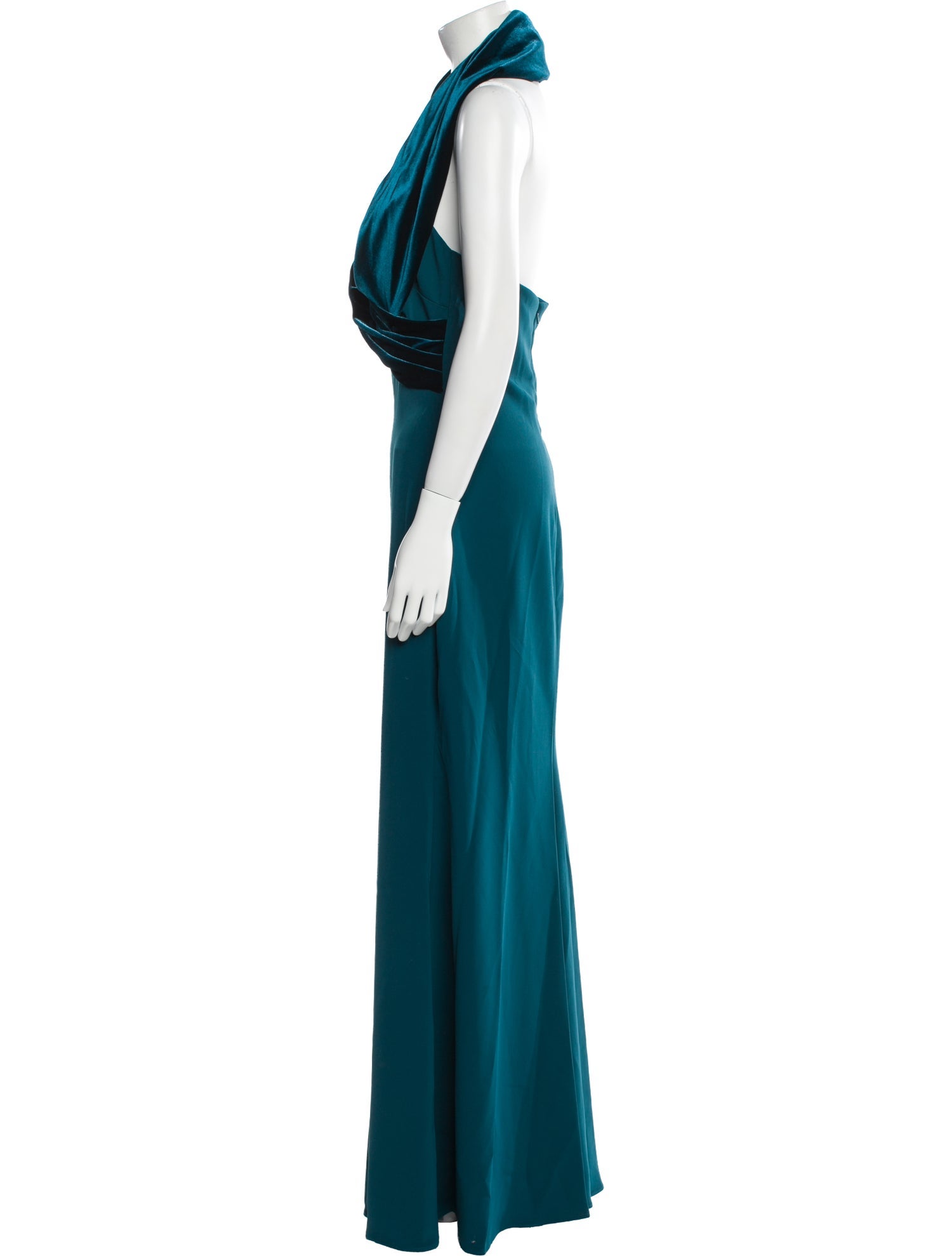 Badgley Mischka Cowl Neck Long Dress w/ Tags