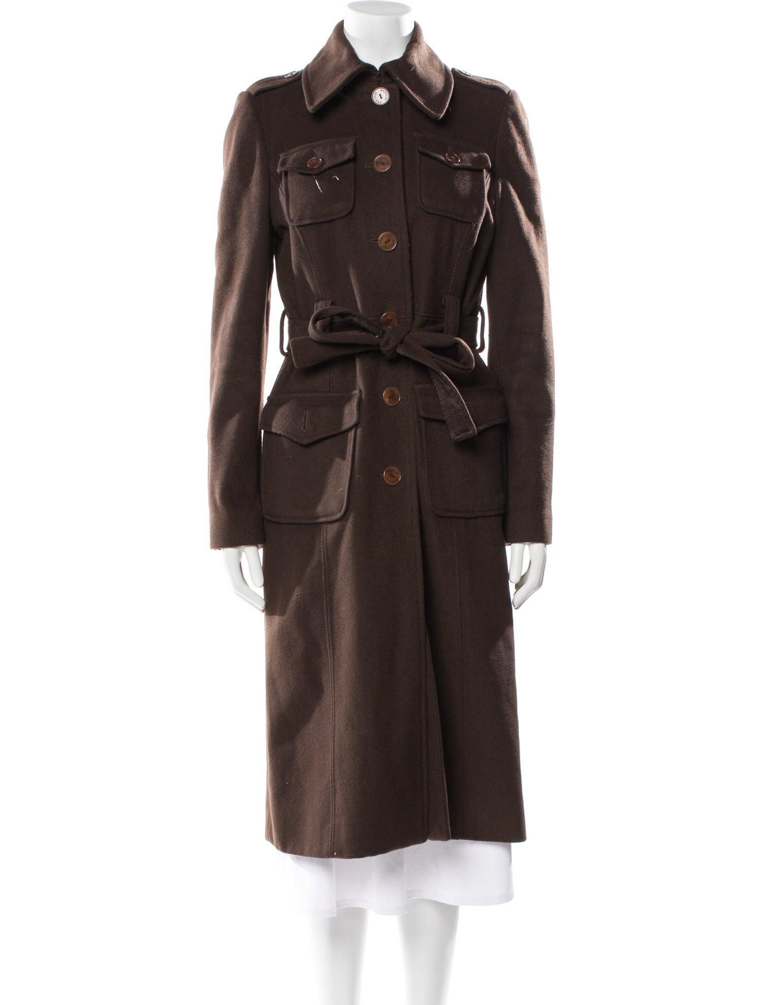 Badgley Mischka Wool Trench Coat