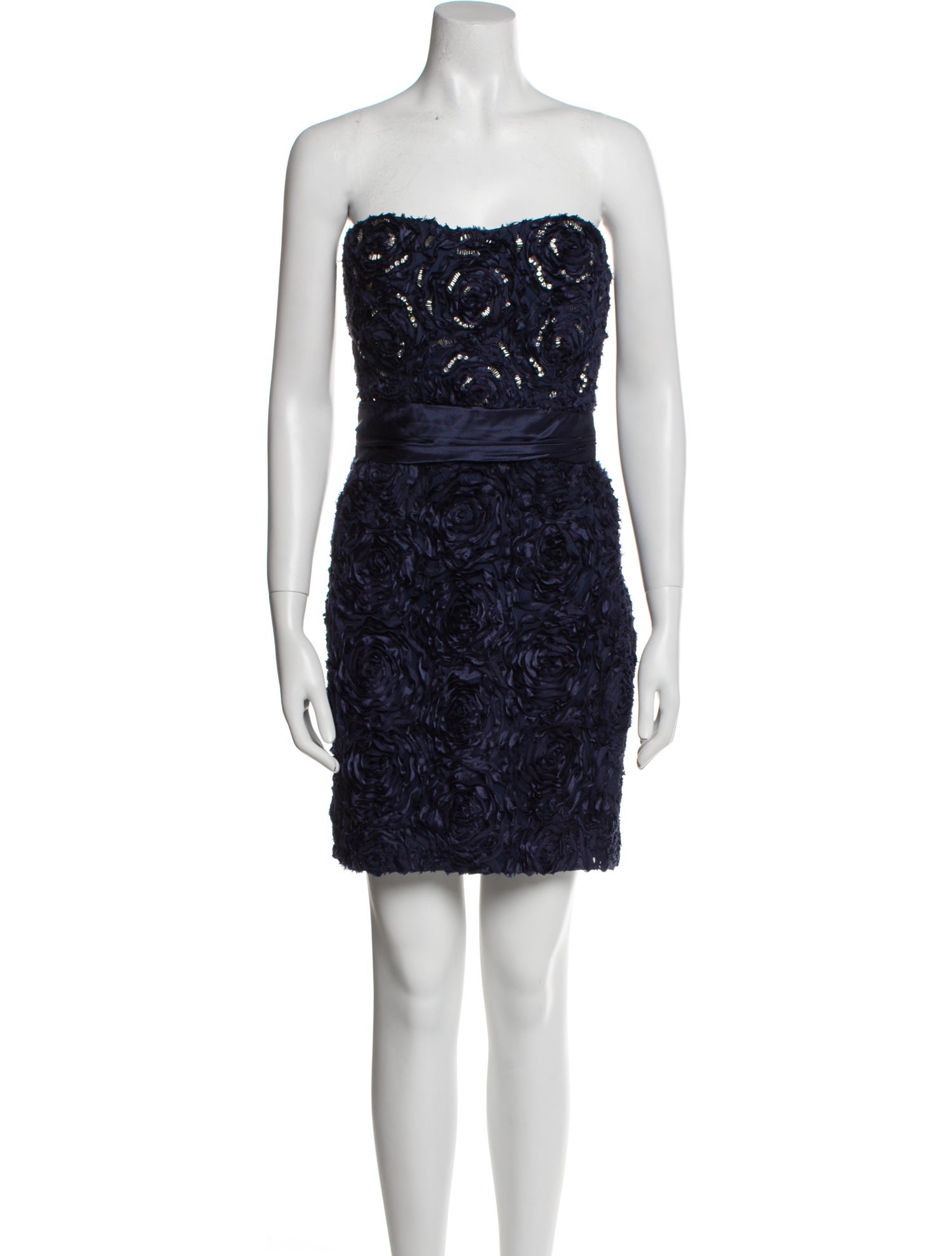 Badgley Mischka Strapless Mini Dress
