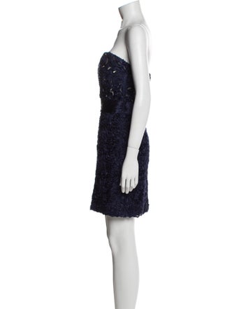 Badgley Mischka Strapless Mini Dress