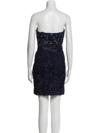 Badgley Mischka Strapless Mini Dress