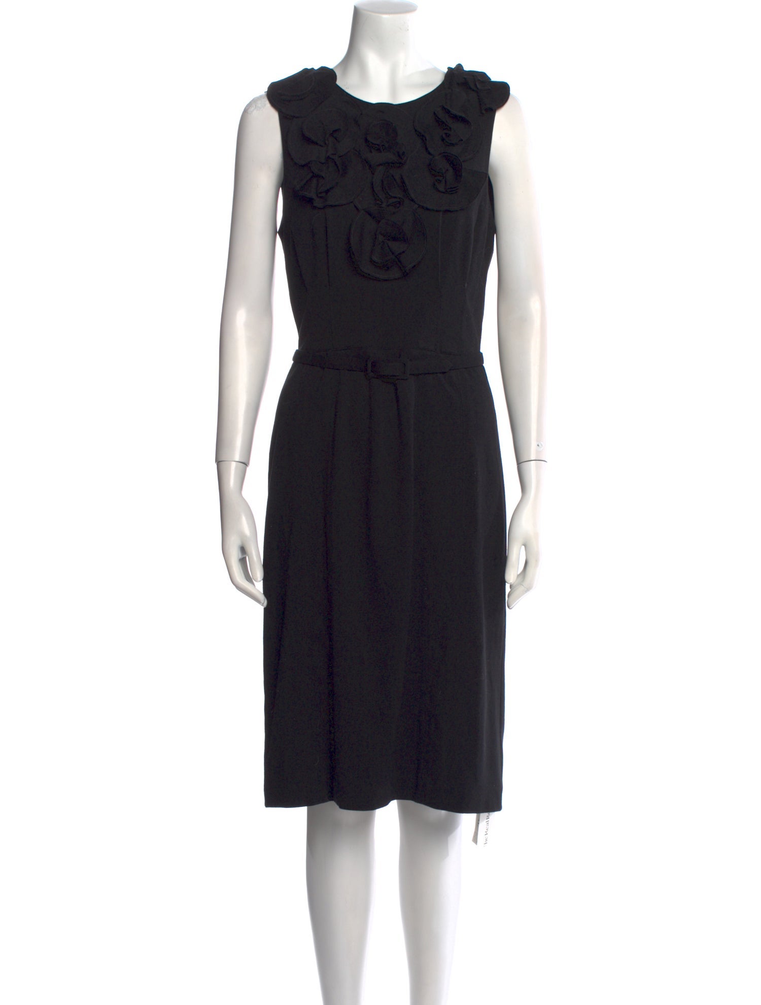 Badgley Mischka Scoop Neck Knee-Length Dress