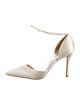 Badgley Mischka Satin Chain-Link Accents D'Orsay Pumps