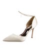 Badgley Mischka Satin Chain-Link Accents D'Orsay Pumps