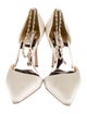 Badgley Mischka Satin Chain-Link Accents D'Orsay Pumps