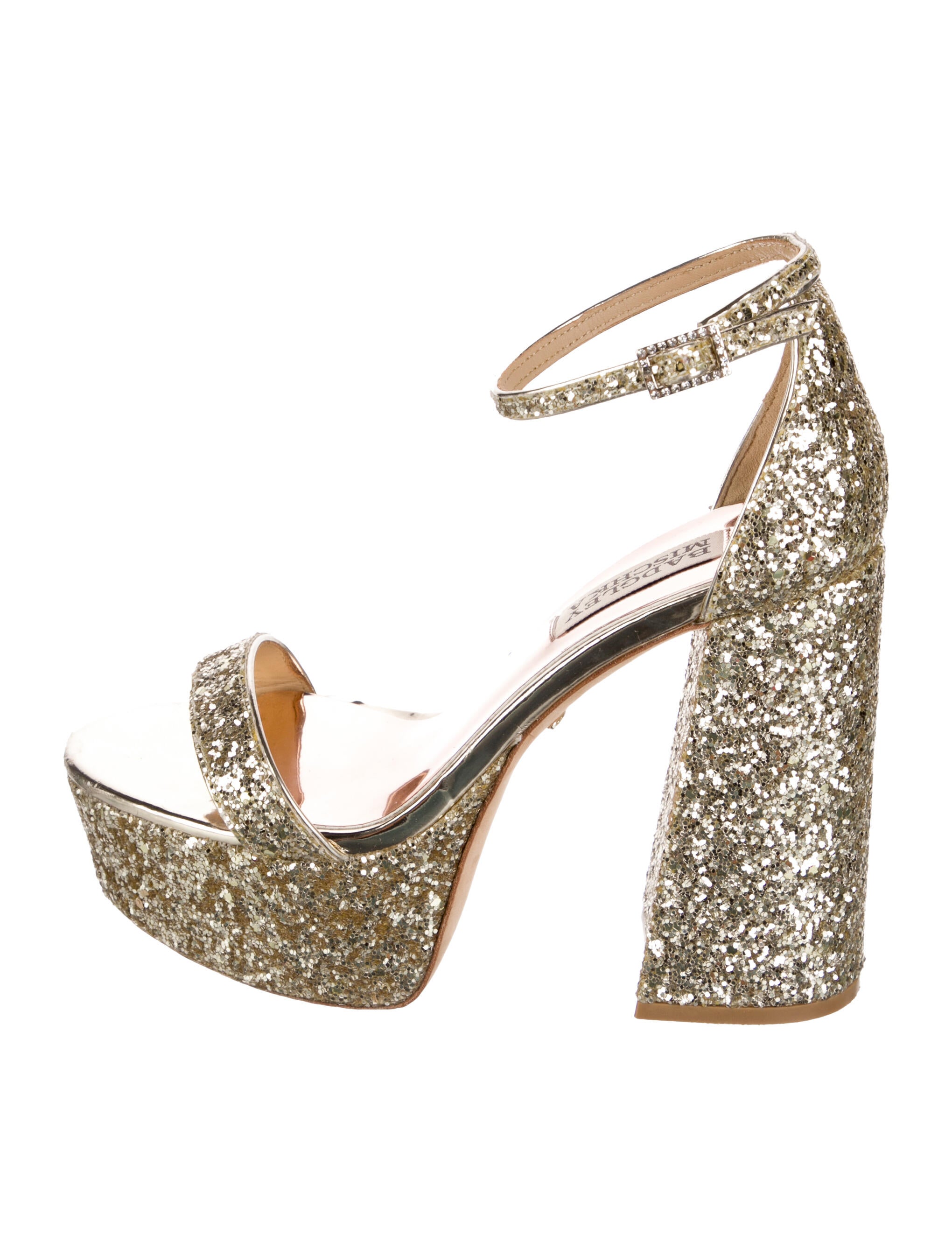 Badgley Mischka Glitter Sandals