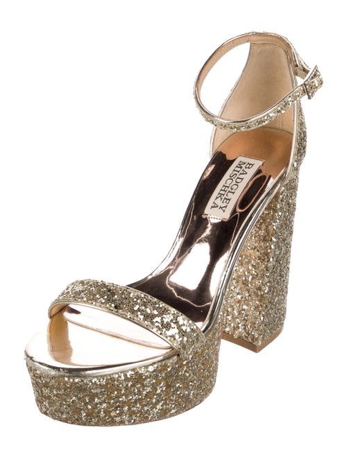 Badgley Mischka Glitter Sandals