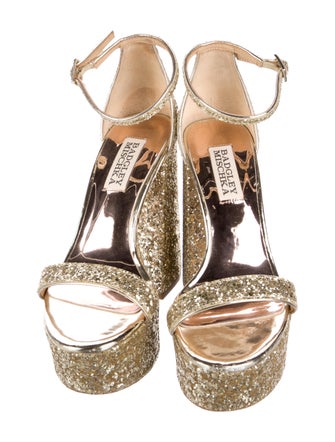 Badgley Mischka Glitter Sandals