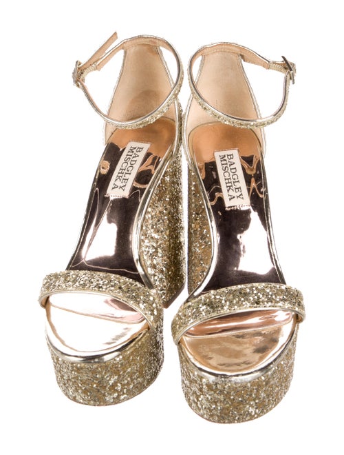 Badgley Mischka Glitter Sandals