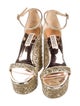 Badgley Mischka Glitter Sandals