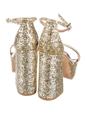 Badgley Mischka Glitter Sandals