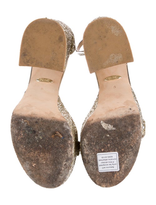 Badgley Mischka Glitter Sandals