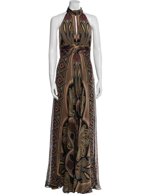Badgley Mischka Silk Long Dress