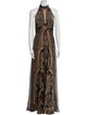 Badgley Mischka Silk Long Dress