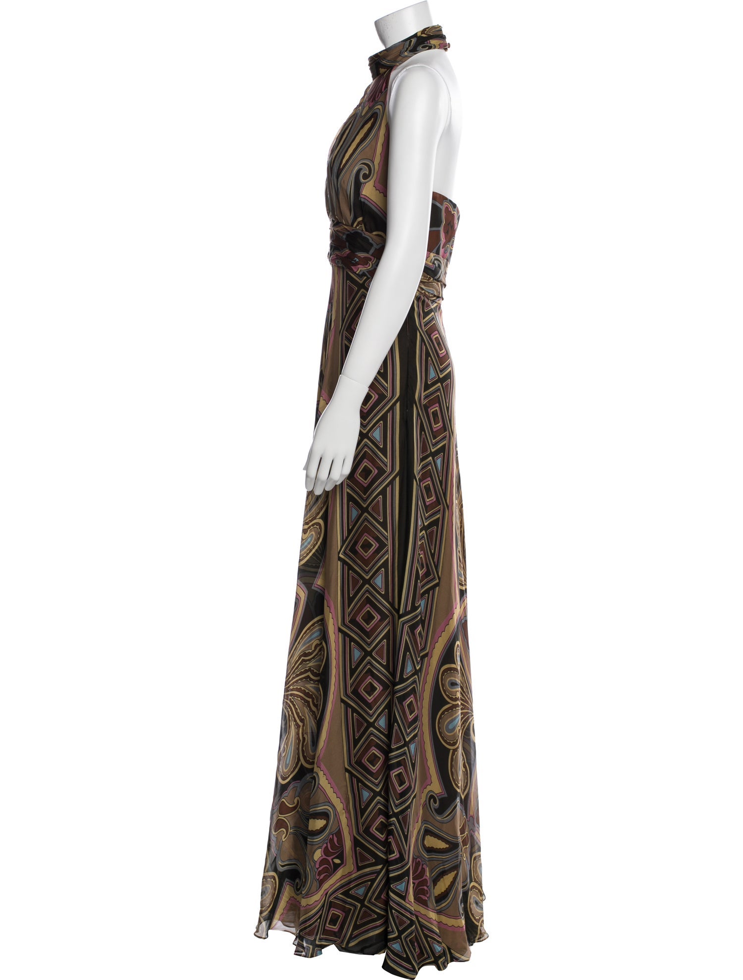 Badgley Mischka Silk Long Dress