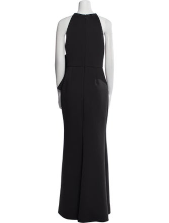 Badgley Mischka Halterneck Long Dress