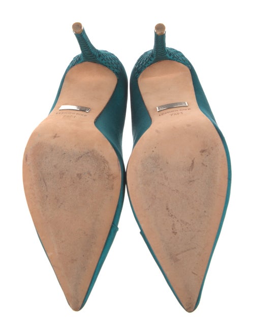 Badgley Mischka Satin Crystal Embellishments Pumps