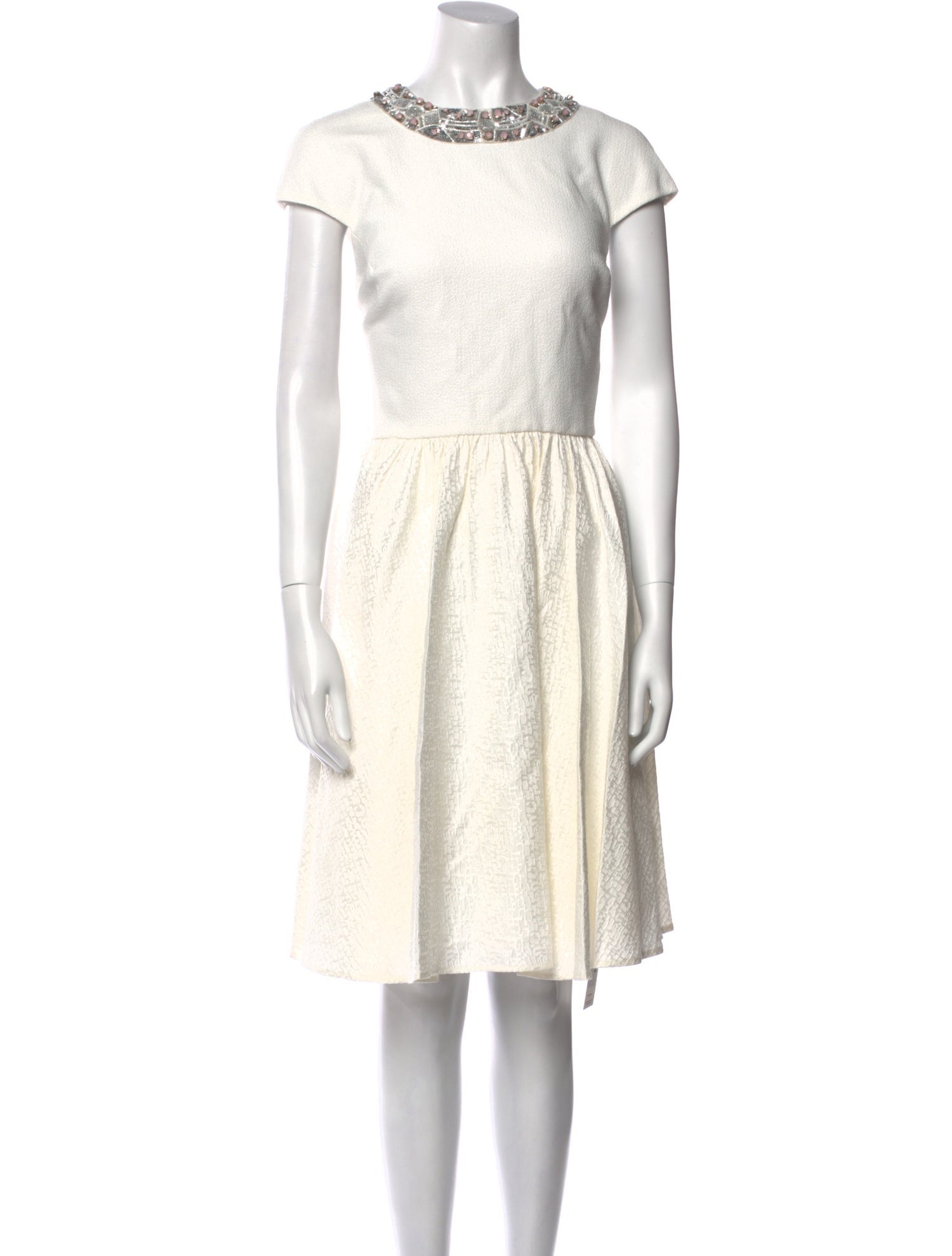 Badgley Mischka Bateau Neckline Knee-Length Dress w/ Tags