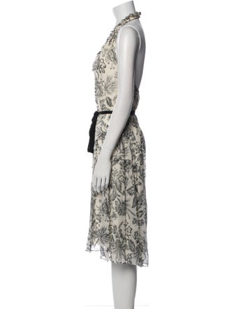 Badgley Mischka Silk Midi Length Dress