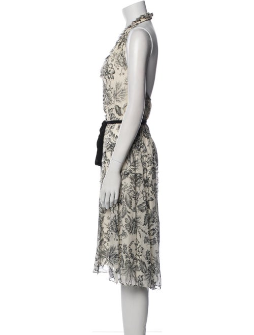 Badgley Mischka Silk Midi Length Dress