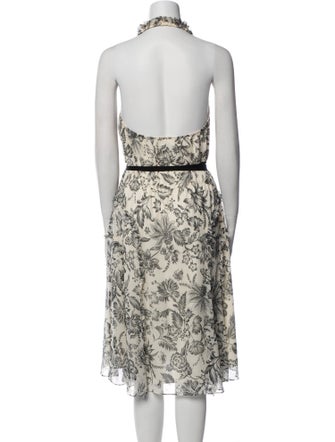Badgley Mischka Silk Midi Length Dress
