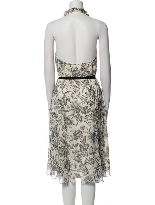 Badgley Mischka Silk Midi Length Dress