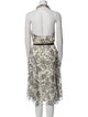 Badgley Mischka Silk Midi Length Dress