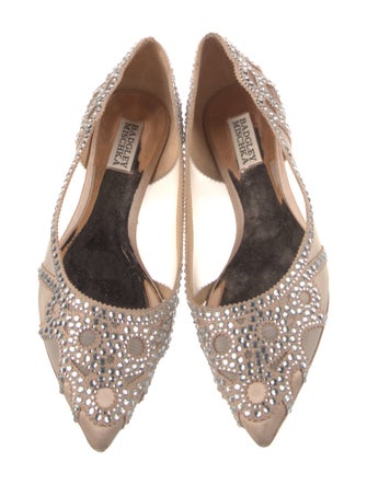 Badgley Mischka Mesh Printed D'Orsay Flats