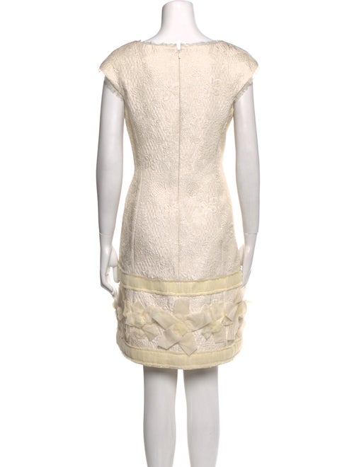 Badgley Mischka Square Neckline Knee-Length Dress