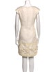 Badgley Mischka Square Neckline Knee-Length Dress