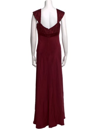 Badgley Mischka Silk Long Dress
