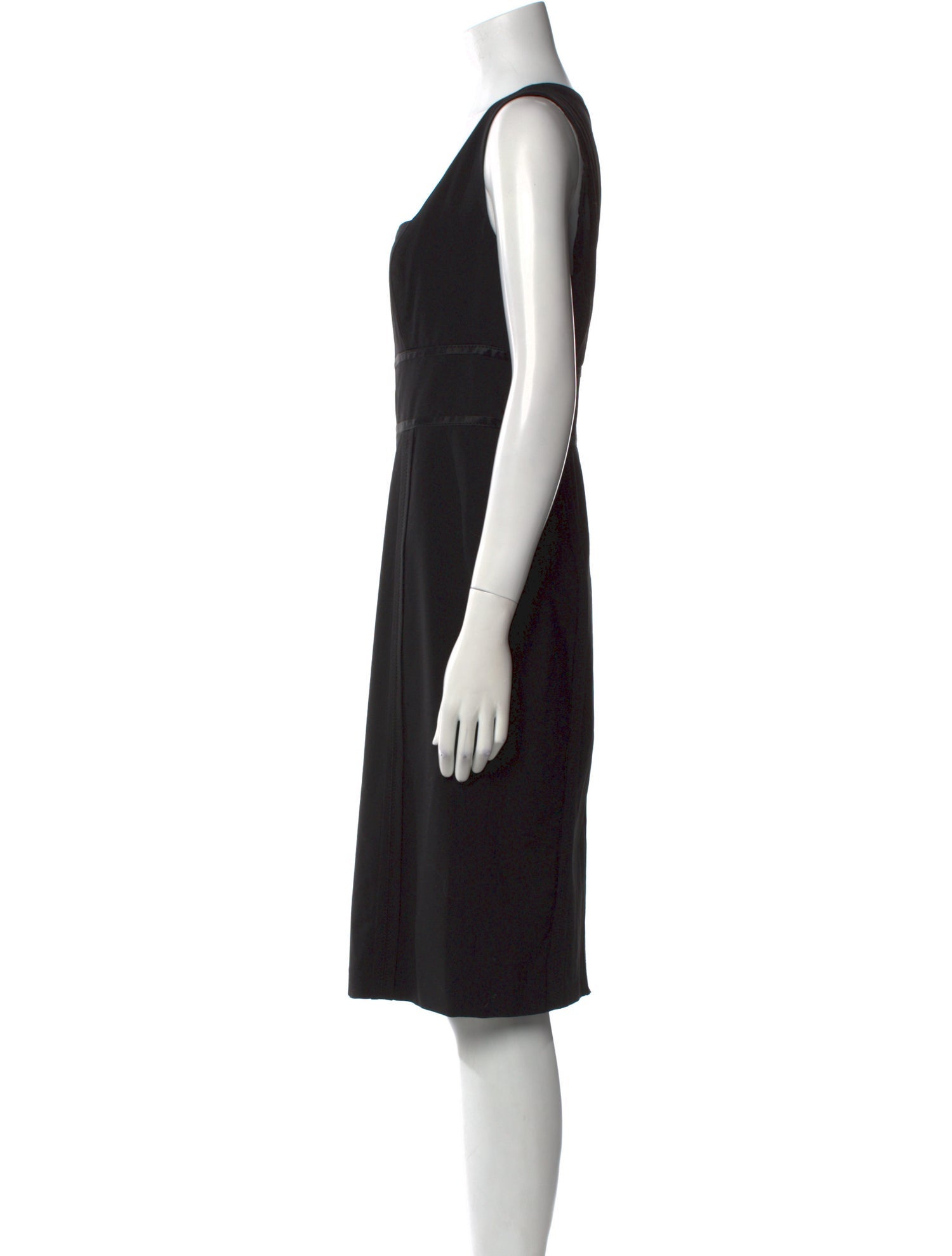 Badgley Mischka Wool Midi Length Dress