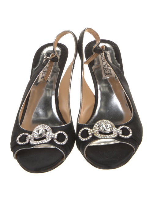 Badgley Mischka Satin Slingback Pumps