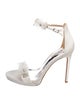 Badgley Mischka Satin Animal Print Sandals