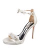Badgley Mischka Satin Animal Print Sandals