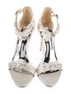 Badgley Mischka Satin Animal Print Sandals