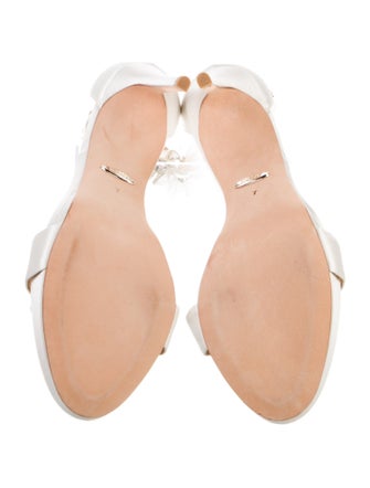 Badgley Mischka Satin Animal Print Sandals