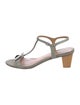 Badgley Mischka Leather T-Strap Sandals