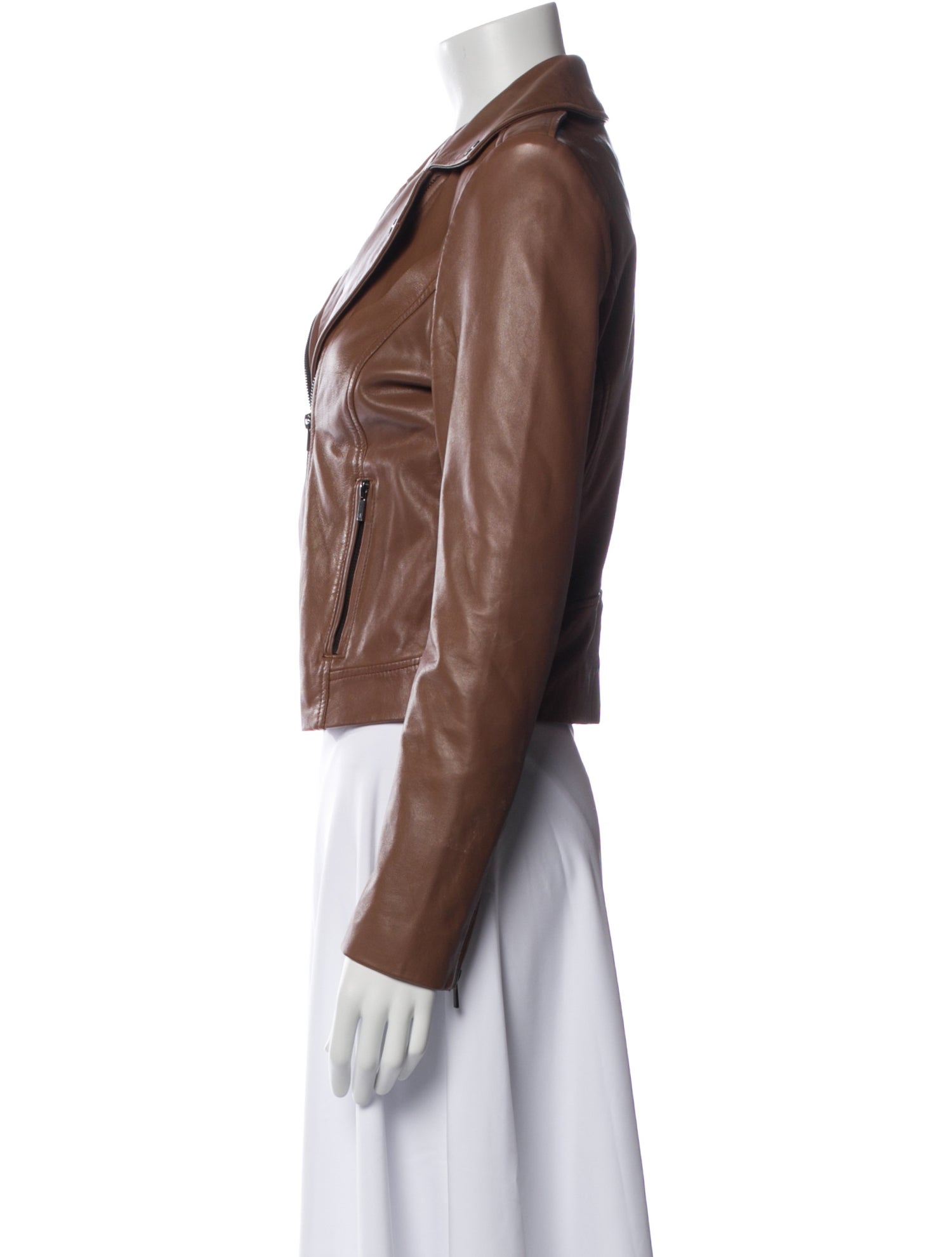 Badgley Mischka Leather Biker Jacket