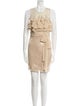 Badgley Mischka Crew Neck Mini Dress
