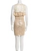 Badgley Mischka Crew Neck Mini Dress