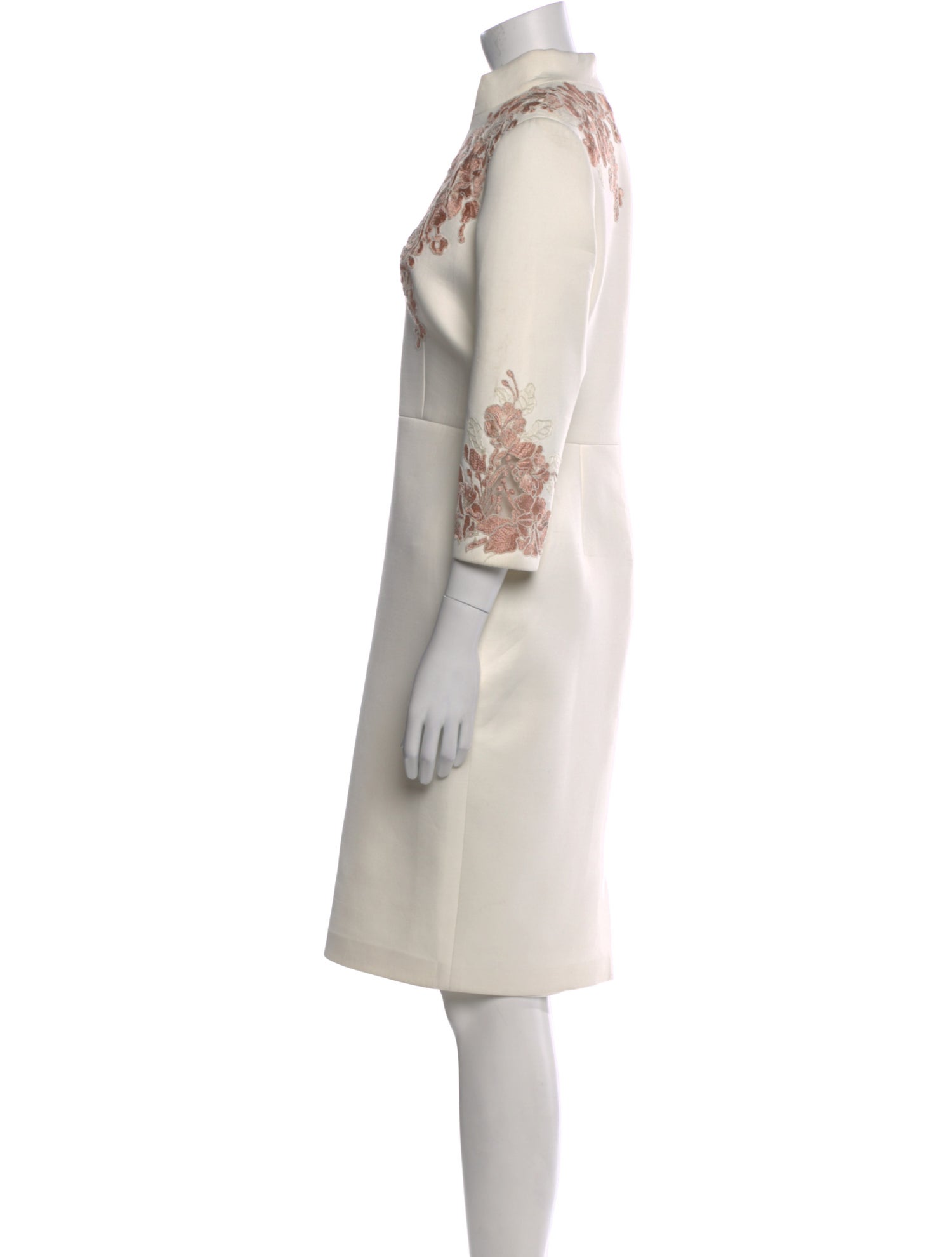 Badgley Mischka V-Neck Midi Length Dress