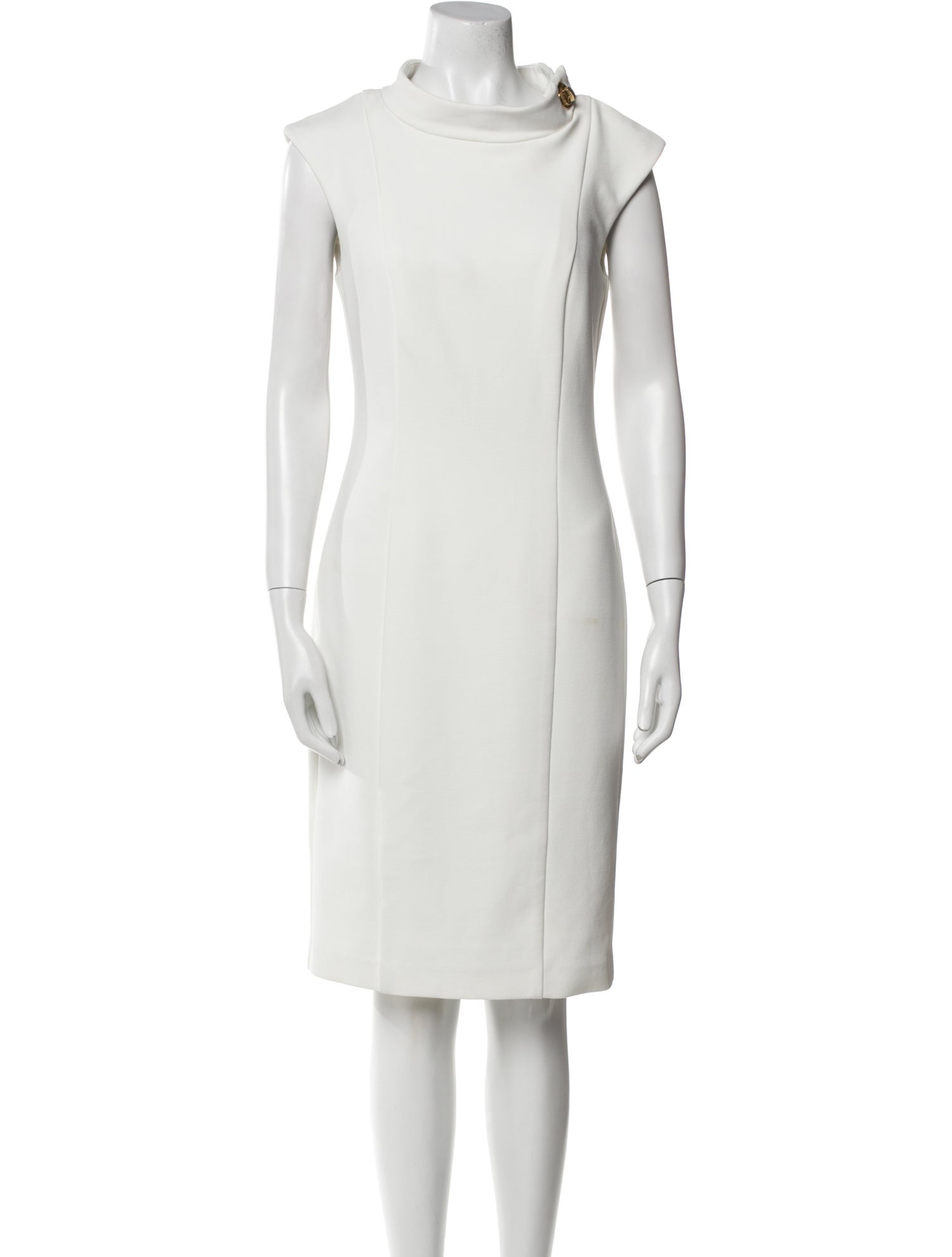 Badgley Mischka Cowl Neck Knee-Length Dress