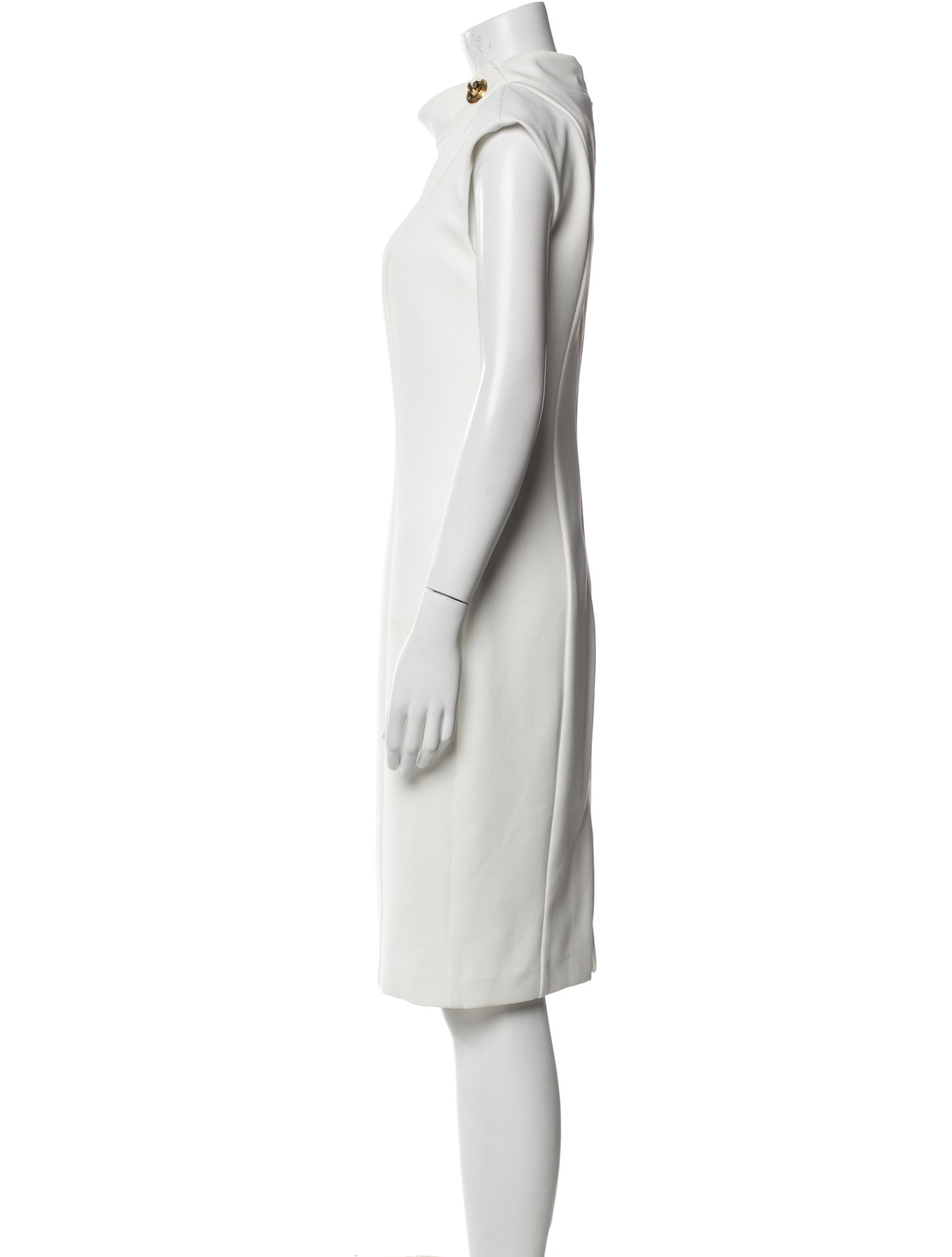 Badgley Mischka Cowl Neck Knee-Length Dress